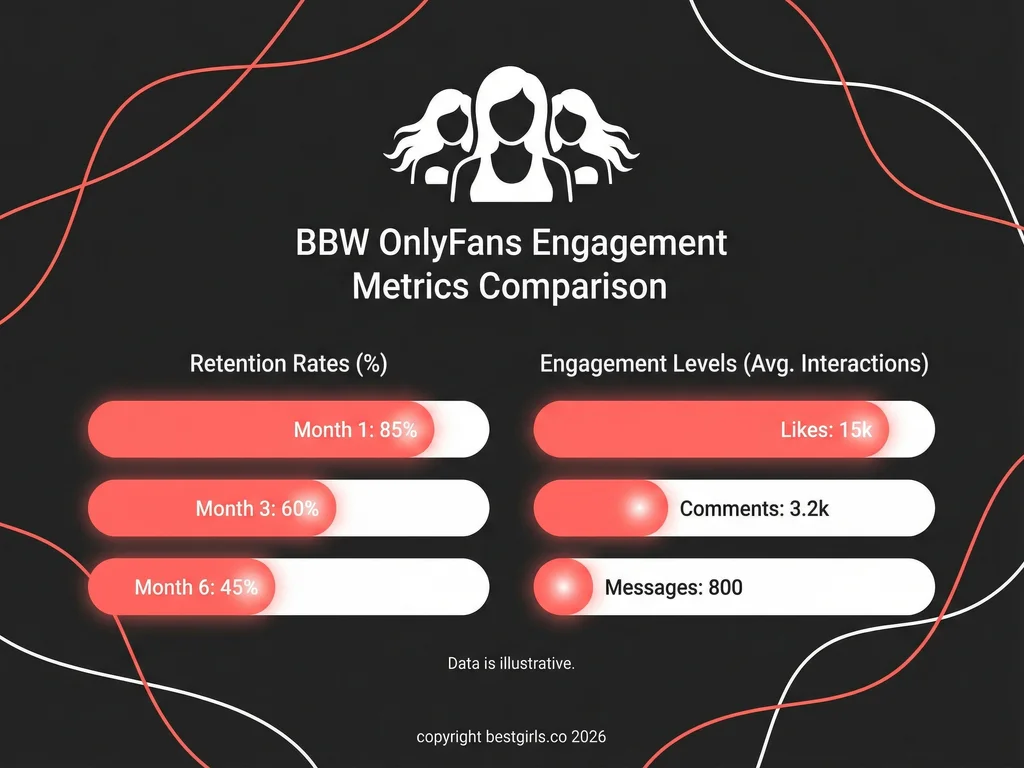 BBW OnlyFans engagement statistics infographic
