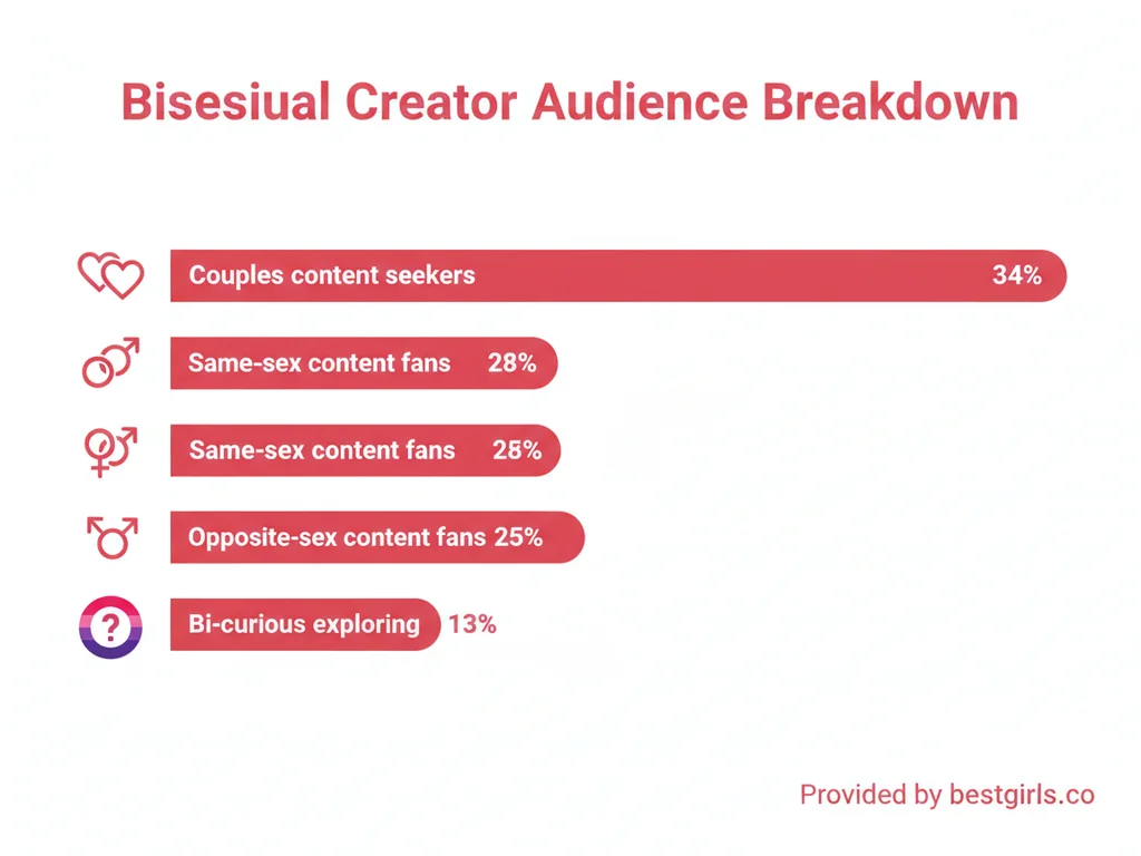 Bar chart showing audience breakdown for bisexual OnlyFans creators