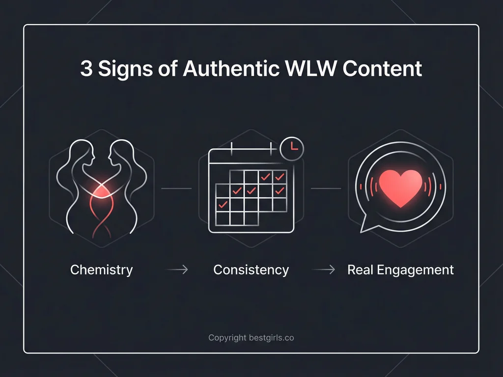 Three key indicators of authentic lesbian OnlyFans content