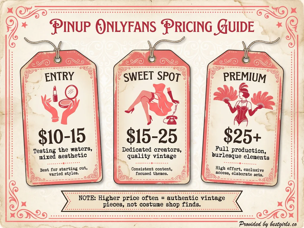 Price tier comparison for pinup OnlyFans subscriptions