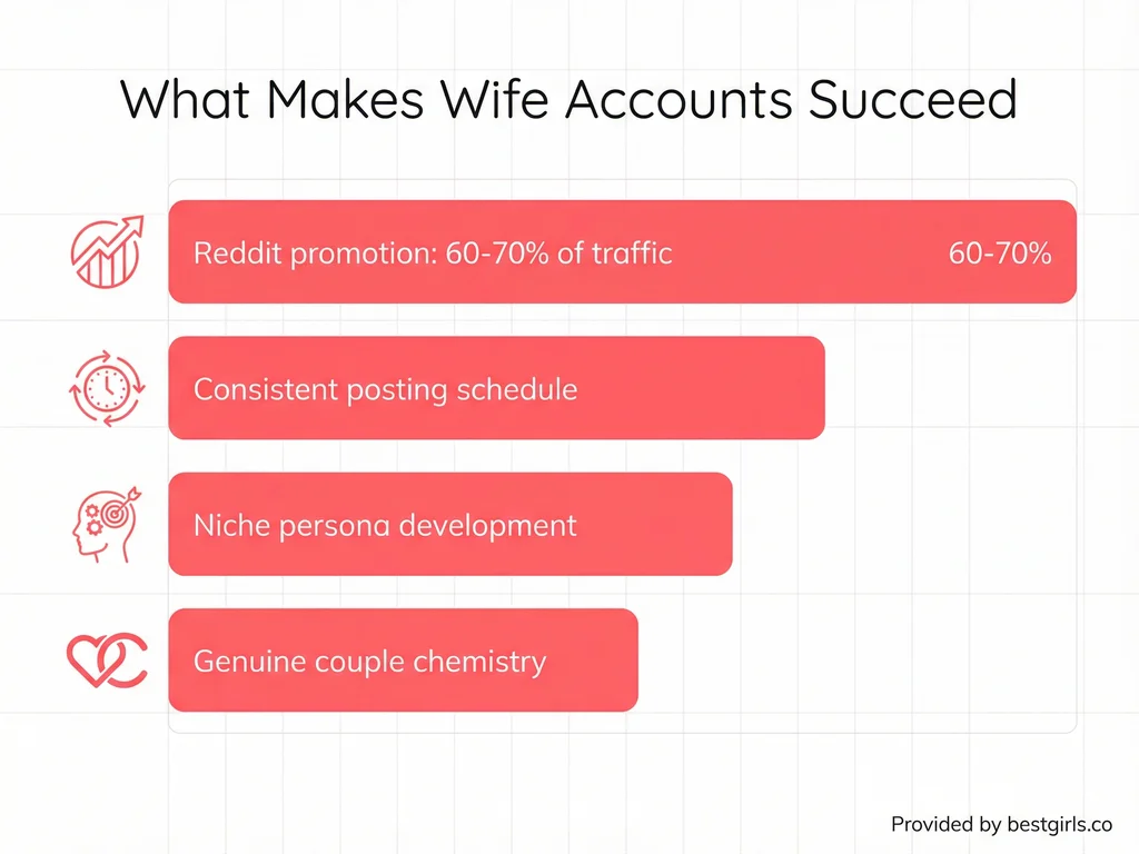 Bar chart showing success factors for wife OnlyFans accounts